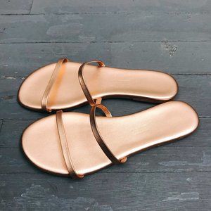 Gemma Sandals in rose gold by TKEES